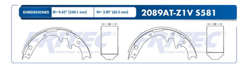 Balata Tambor Fritec Aerostar 4.0 1990 1991 1992 1993 1994