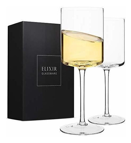 Juego De 2 Copas De Vino, Modernas Y Elegantes, Cuadradas, D