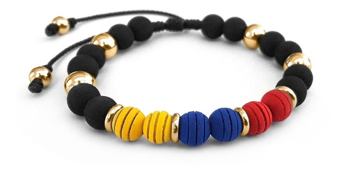 Pulsera Neopreno Tricolor Colombia Acero 8mm Iconic Store