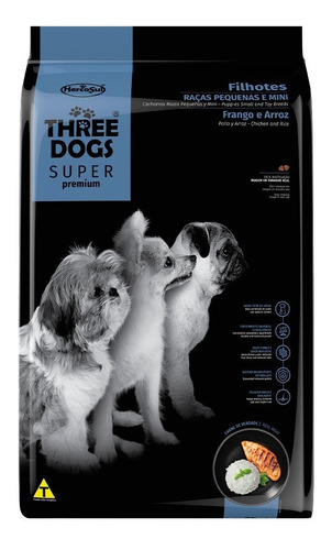 Three Dogs Cachorro Super Premium Raza Mini 10.1 Kg Y Regalo