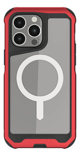 Carcasa De Aluminio Para iPhone 15 Pro Max - Marca Ghostek Modelo Atomic - Roja