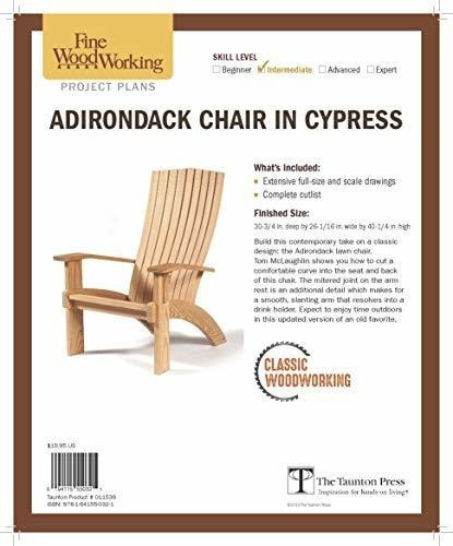 Silla Adirondack De Carpinteria Fina En Cipres