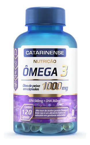 Ômega 3 120 Cápsulas EPA 540mg DHA 360mg Catarinense Pharma
