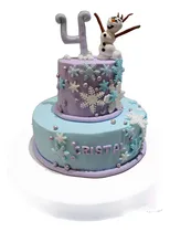 Comprar Torta Frozen 2 Pisos Comestible Olaf Elsa Anna Copo Nieve