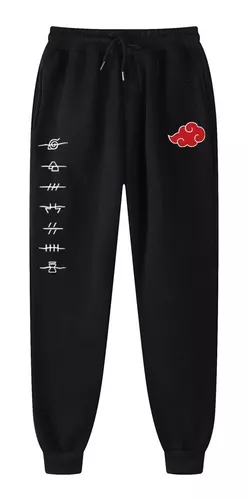 Calça Moletom Slim Naruto Akatsuki Aldeias Renegadas Anime