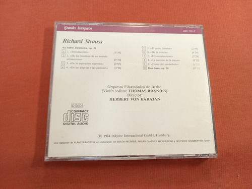 Herbert Von Karajan / Strauss Asi Habla Zaratustra / Ger B30 (Usado)