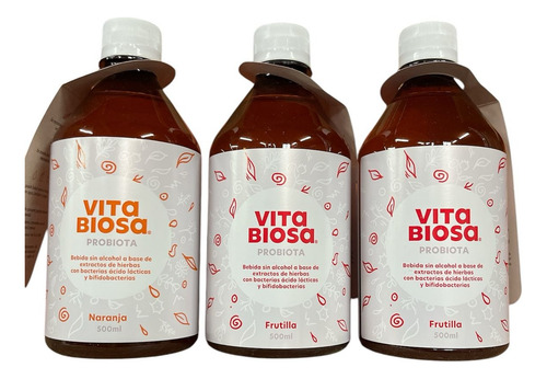 Vitabiosa Probiotico Pack X3 Naranja Y Frutilla Frutilla
