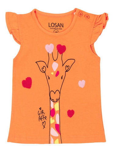 Blusa Para Niña Con Estampado Mod.2181201al Marca Losan®