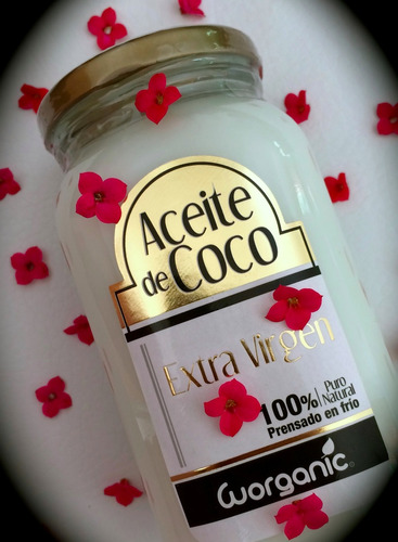 Aceite De Coco Extra Virgen Prensado En Frio Worganic 500 Ml