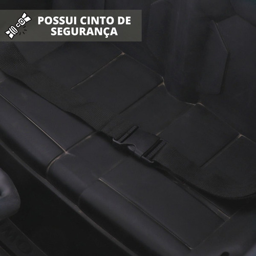 Utv Carro Elétrico Infantil 12v 4x4 Som 2 Assentos Branco