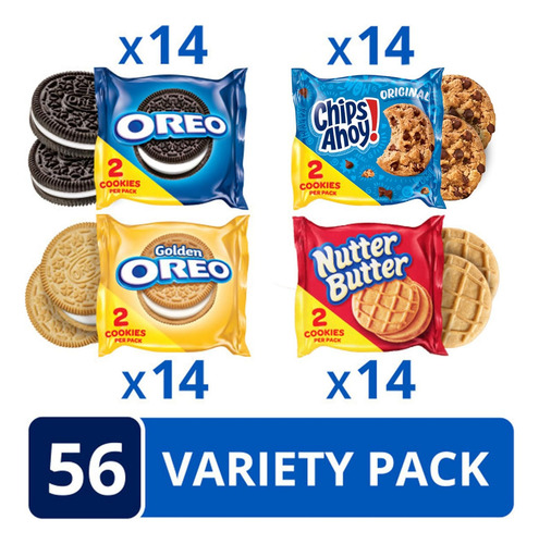 Oreo Oreo Original, Oreo Golden, Chips Ahoy! & Nutter Butter