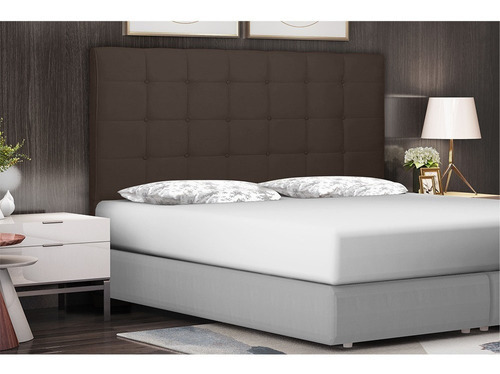 Cabeceira Verona Para Cama Box Casal 140 Cm Suede - D'rossi Cor Caf