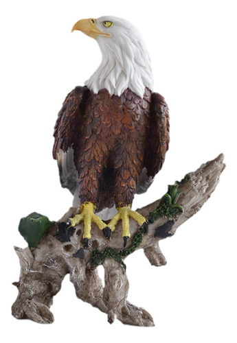 Perching Bald Eagle Statue Resin Ornament Decorative