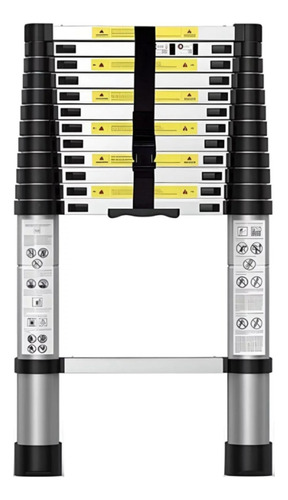 Escalera Telescópica Aluminio 13 Peldaños - 3.8m