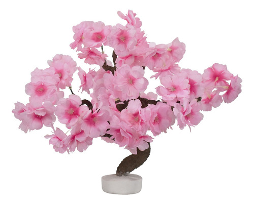 Arbol Bonsai Flor De Cerezo Rosa Artificial Decoración