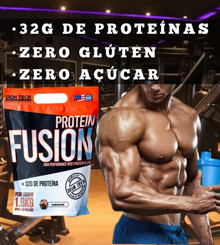 Whey Protein Fusion, concentrado, hidrolizado, aislado, 1,8 kg, sabor a chocolate