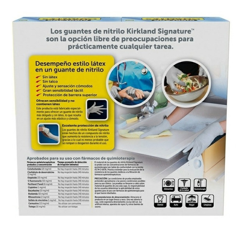 Imagen 2 de 2 de 400 Guantes Nitrilo Gde Kirkland 2 Cajas De 200 C/u Multiuso