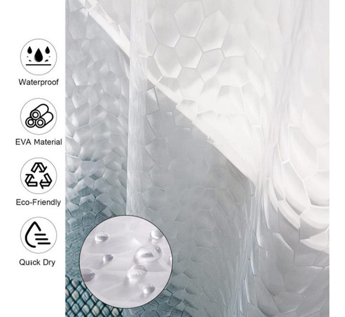 Cortina De Ducha Estampada A Prueba De V Para Baño.