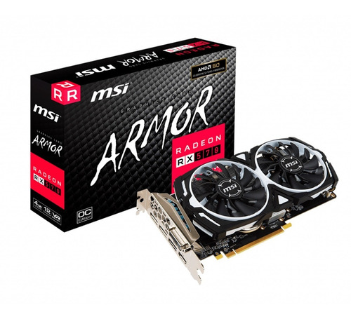 Placa De Vídeo Msi Rx 570 Armor 4gb Oc Ddr5 Gamer Logg