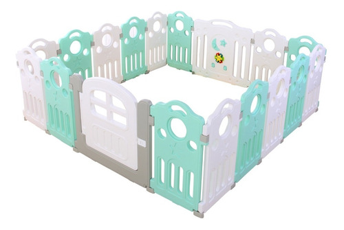 Corral Bebe Musical 16+2 Verde 200x200 Cms