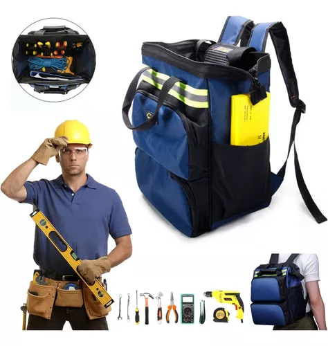 Mochila de herramientas de electricista de gran capacidad,Organizador de  bolsa de herramientas de instalación de mantenimiento,Bolsas de  herramientas