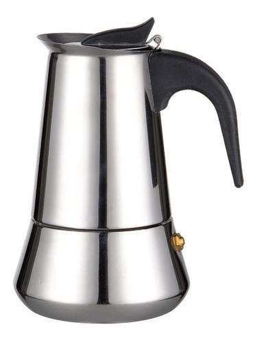 Cafetera Espresso Maker 9 Tazas Manual Plateada Italiana