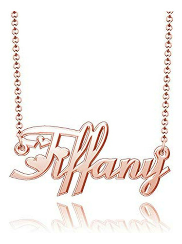 Collar - Name Necklace Personalized Heart Love Custom Name S