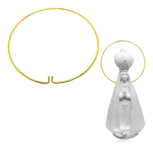 Resplendor Sacro Auréola 9cm Para Imagens 30cm A 40cm Cor Dourado