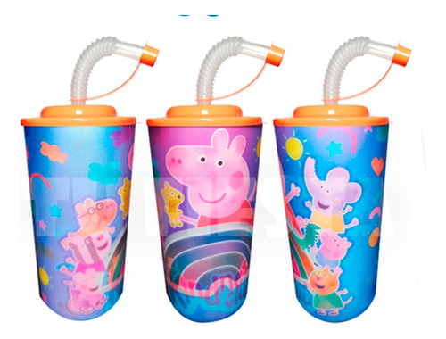 10 Vasos Dulceros Lenticulares Peppa Pig