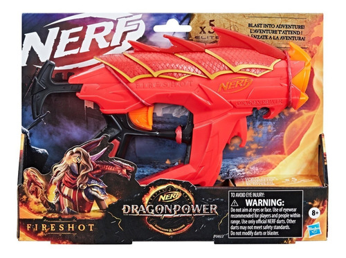 Imagen 6 de 7 de Nerf Dragon Power Con 5 Dardos Original