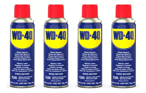 4 Aerosoles Wd-40 Lubricante Antioxidante Antihumedad 155g