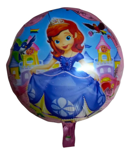 2 Globos Metálicos 46 Cm Princesa Sofía. Calidad Helio