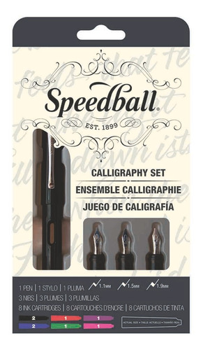 Conjunto Caligrafia Caneta Tinteiro Speedball 2903