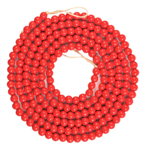 3 Guirnalda De Cuentas De Navidad Adornos Rojo 142cm