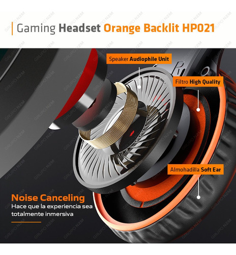 Imagen 4 de 10 de Auriculares Gamer Headset Luz Led Microfono Meetion Mt-hp021