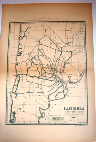 Plano General De Los Ferrocarriles 1887, Original