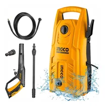 Comprar Hidrolavadora 1400w Portable Ingco Carros Autos Camiones Color Naranja