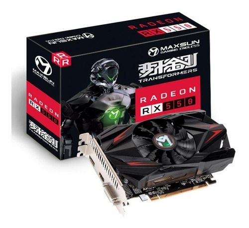 Imagem 7 de 10 de Placa De Vídeo Maxsun Radeon Rx550 4gb Gddr5 128bits !!!