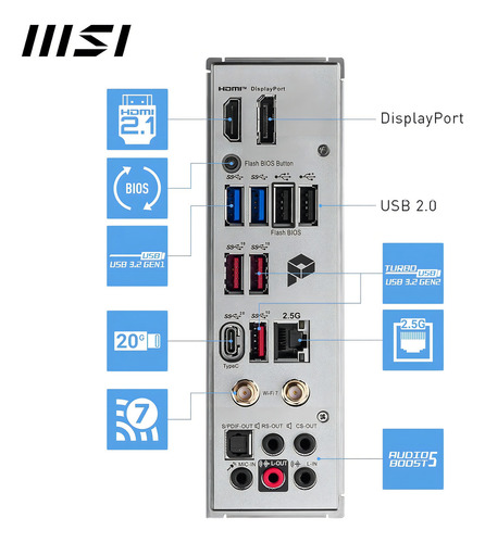 Placa Msi Pro Z790-a Max Wifi Ddr5 Atx Color Plateado