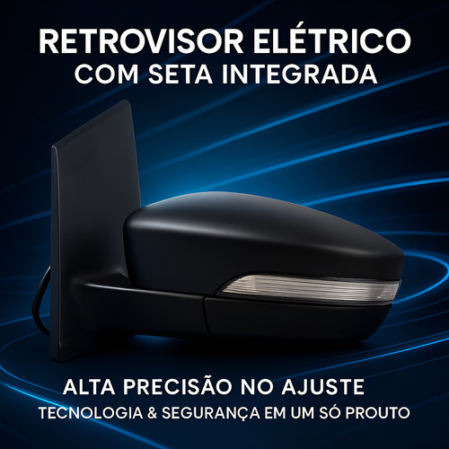 Retrovisor Elétrico Fox 2010 À 2014 Esquerdo Ficosa Com Seta