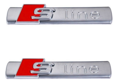 Insignias S Line Audi 2 Unidades Genuinos Gris Matte