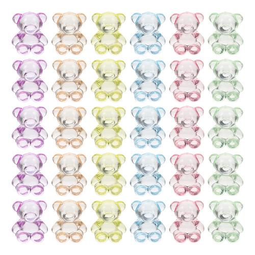 Cabujones Con Forma De Oso Transparente Para Decorar, 100 Un