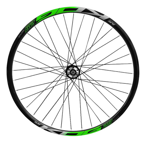 Roda Dianteira Mtb Aro 29 Kog Freios A Disco Raios Zincados Cor Preto/verde