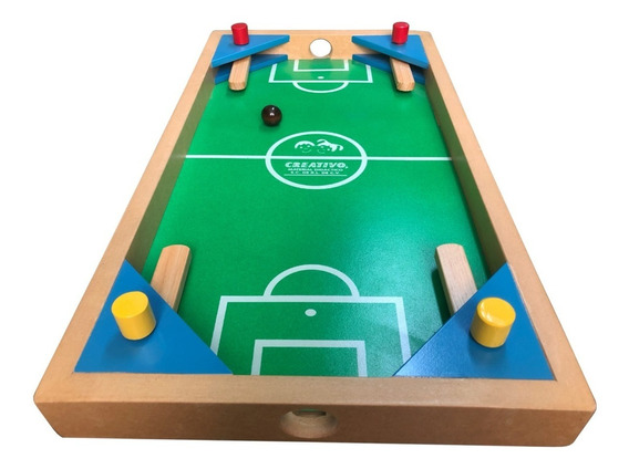 Almeja Sucediendo Estación de ferrocarril Futbolito De Madera - Juego Para Niños