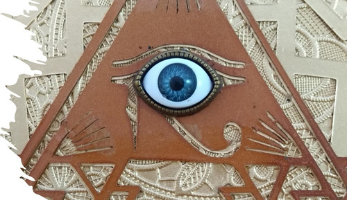 Grimório Maçom Illuminati Artesanal Olho E Compasso