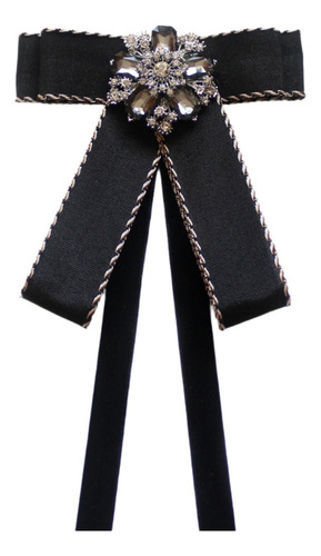 Broche De Laço De Fita Boquio Bownot Para Preto