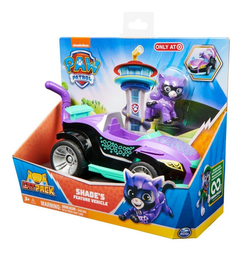 Paw Patrol Vehiculo Tematico Cat Pack Shade Color Morado