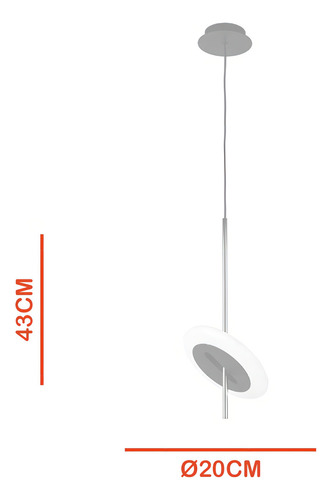 Pendente Uno Dourado 21cm 6w 3000k Led - Ml017 - Bella 127/220V