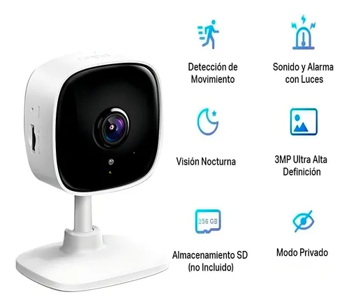 Tp-link, Cámara Seguridad Wifi Alarma 3mp Audio, Tapo C110 C
