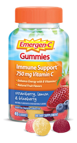 Emergen-c Gomitas De Vitamina C De 750 Mg Para Adultos, Gomi